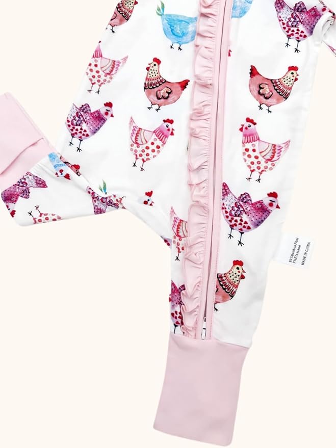 Bow Dream Baby Girl Romper Jumpsuit Bamboo Rayon Baby Clothes Boys & 2 Way Zipper Outfit Baby Clothes for Girls