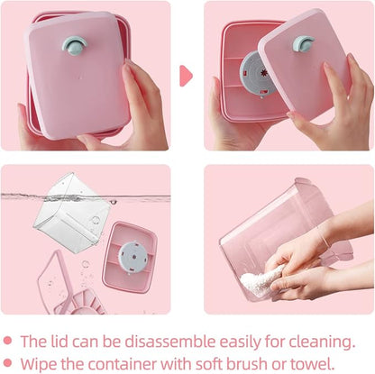 Ankou Formula Container - 1700ml Airtight Formula Dispenser One Button Handy Milk Powder Container BPA-Free Storage Containers with Scoop and Scraper Transparent 730g