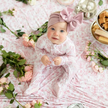 Ruffled Zippered Vintage Pink Rose One Piece