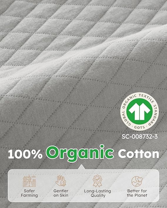 Yoofoss Baby Pajamas Organic Cotton Baby Winter Clothes Warm Newborn Sleepers for 0-3 3-6 6-9 Months, Quilted Footed Pjs