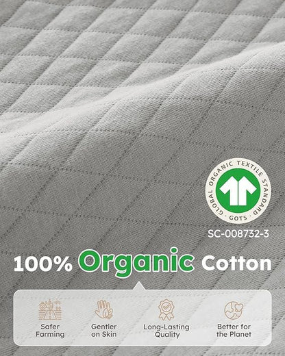 Yoofoss Baby Pajamas Organic Cotton Baby Winter Clothes Warm Newborn Sleepers for 0-3 3-6 6-9 Months, Quilted Footed Pjs