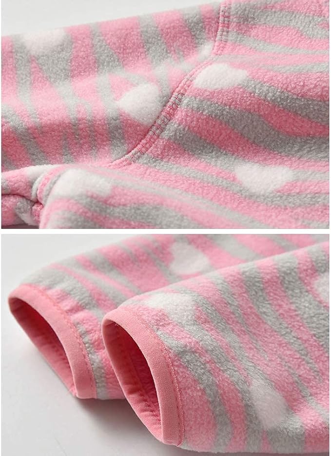 Feidoog Toddler Fleece Jacket Baby Boys Girls Hooded Zipper Long Sleeve Thick Warm Outerwear