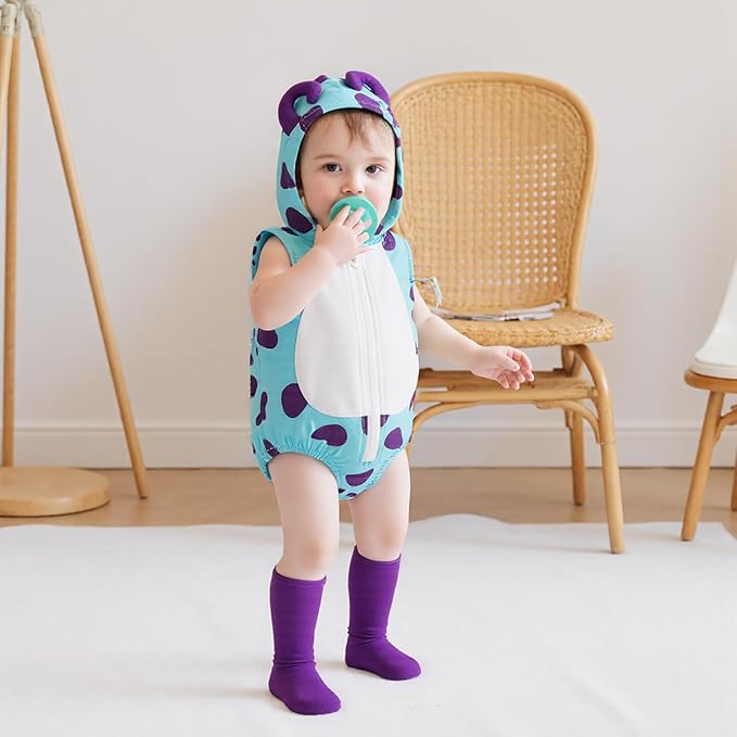 Baby Halloween Costumes Bee/Pumpkin/Ghost Costume Zipper Hooded Sleeveless Romper Stockings Infant Halloween Clothes