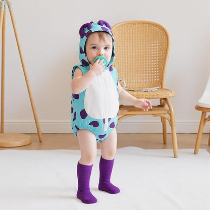 Baby Halloween Costumes Bee/Pumpkin/Ghost Costume Zipper Hooded Sleeveless Romper Stockings Infant Halloween Clothes