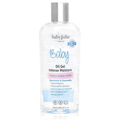 Baby Jolie Relaxing Baby Oil Gel with Shea Butter & Camomile Intensive Moisture 8Oz