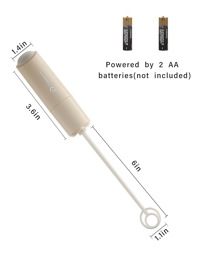 Handheld Electric Baby Formula Mixer,Electric Milk Frothers,Handheld Drink Mixer(Beige)