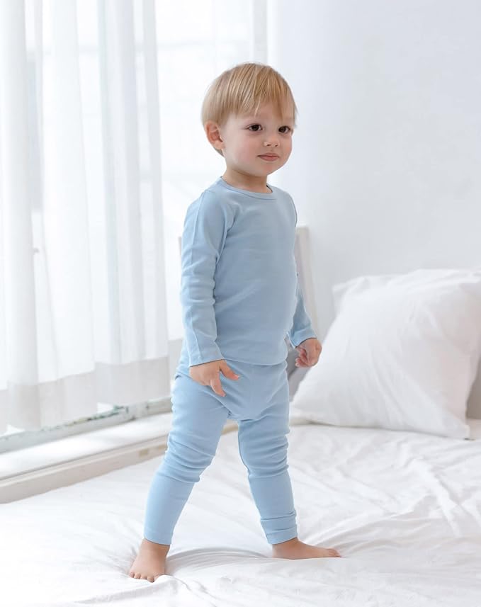 AVAUMA Baby Boys Girls Pajama Set Kids Toddler Snug fit Basic Cotton Sleepwear pjs for Daily