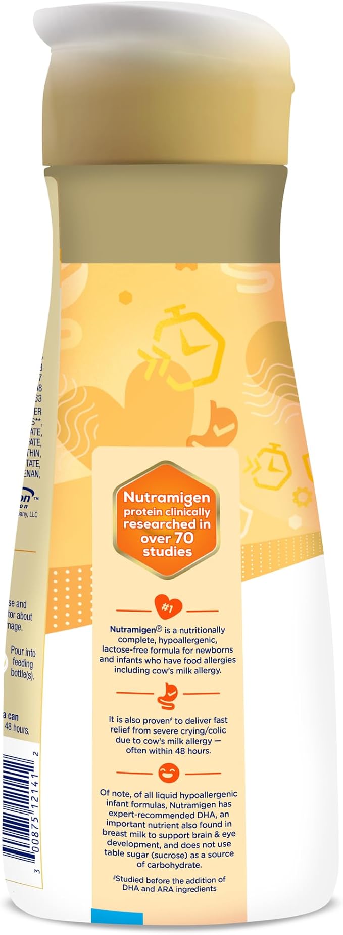 Enfamil Nutramigen Hypoallergenic Baby Formula with Iron, Lactose Free, Colic Relief from Cow's Milk Allergy Starts in 24 Hours, Brain Building DHA, Probiotic LGG for Immune Support, 32 Fl Oz, 6 Count