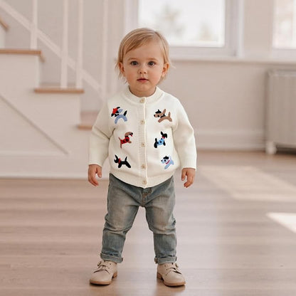 Baby Girl Cardigan Sweater Long Sleeve Button Up Knit Sweatshirt Jacket Toddler Baby Girl Fall Outfits