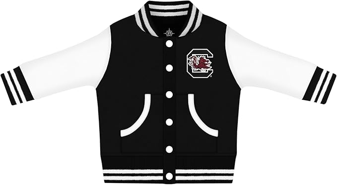 Creative Knitwear College Baby Varsity Jacket Lightweight - Team Logo, Multiple Colors, Unisex, (0 Months - 4T)