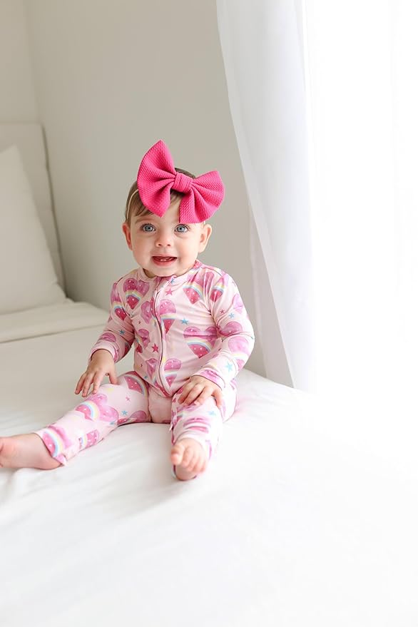 Posh Peanut Convertible Baby Sleepers - Girls Footless Baby Pajamas with 2 Way Zipper for Easy Diaper Changes