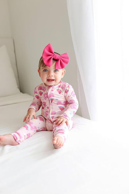 Posh Peanut Convertible Baby Sleepers - Girls Footless Baby Pajamas with 2 Way Zipper for Easy Diaper Changes