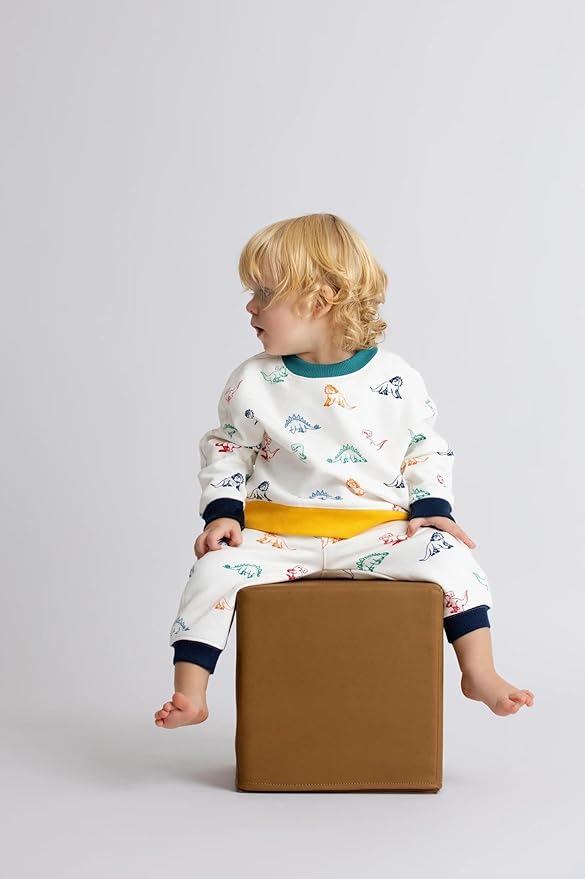 monica + andy Sporty Sweatsuit, 100% Organic Cotton Clothes for Boys & Girls, Outfit Sizes For Kids, Toddler & Infant