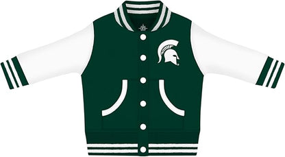 Creative Knitwear College Baby Varsity Jacket Lightweight - Team Logo, Multiple Colors, Unisex, (0 Months - 4T)