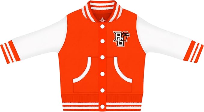 Creative Knitwear College Baby Varsity Jacket Lightweight - Team Logo, Multiple Colors, Unisex, (0 Months - 4T)