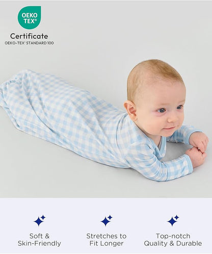 Bamboo Viscose 2-Pack Baby Gowns for Boys and Girls Long Sleeve Infant and Newborn Sleepers