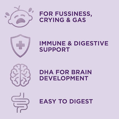 Amazon Brand - Mama Bear Gentle Premium Baby Formula Powder, DHA for Brain Support, Immune Blend 6, 2'FL HMO, For Fusiness, Crying & Gas, 33.2 Ounce (Pack of 1)