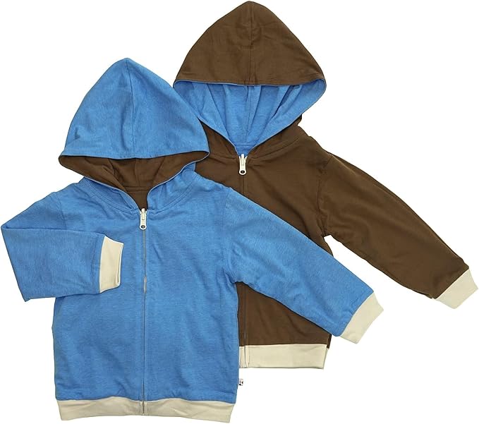 Babysoy Baby & Tot Unisex Reversible Zipper Hoodie Jacket