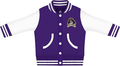 Creative Knitwear College Baby Varsity Jacket Lightweight - Team Logo, Multiple Colors, Unisex, (0 Months - 4T)