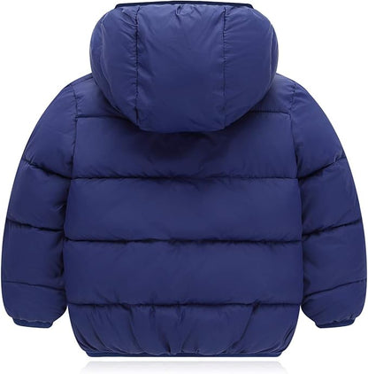 Happy Cherry Kids Boy's Girls Winter Coat Fleece Lined Thick Down Coats Puffy Jackets with Hood