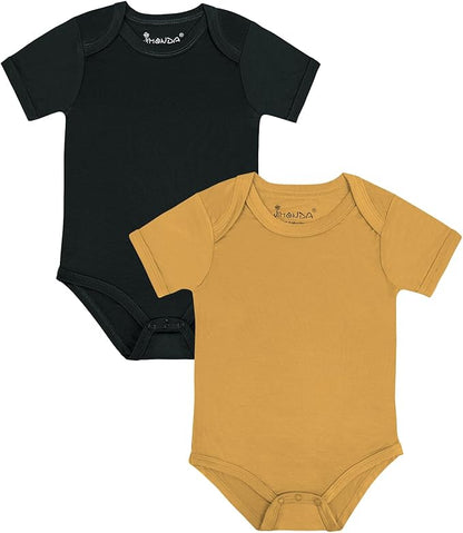 Jimonda Baby Bodysuits Rayon from Bamboo Short Sleeve Baby Boys Girls Rompers Soft Outfits Newborn Clothes