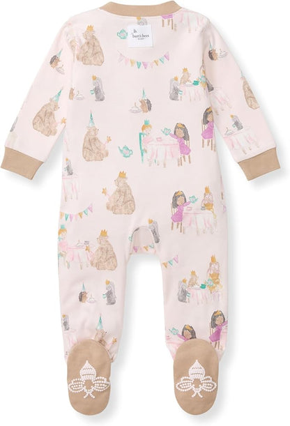Burt's Bees Baby Girls' Organic Cotton Sleep and Play Footed Pajamas