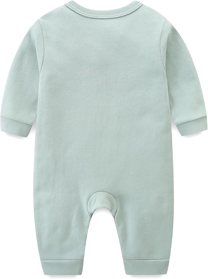 Unisex Baby Onesie, Long Sleeve 100% Cotton Baby Clothes, Baby Footless Jumpsuit