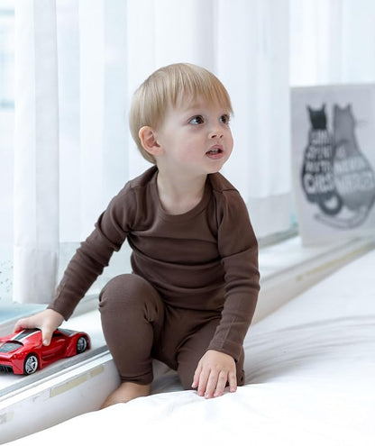 AVAUMA Baby Boys Girls Pajama Set Kids Toddler Snug fit Basic Cotton Sleepwear pjs for Daily