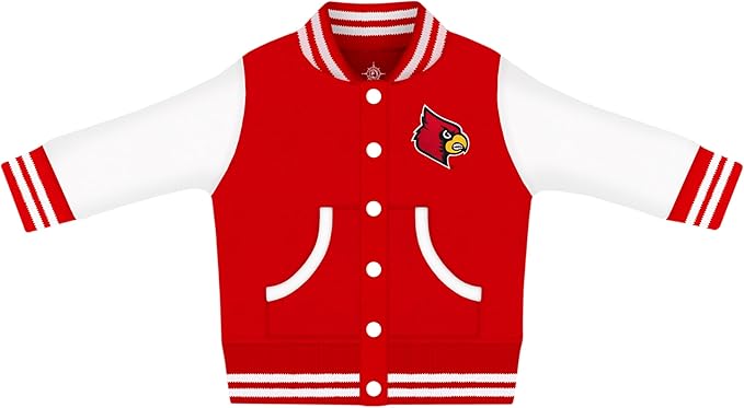 Creative Knitwear College Baby Varsity Jacket Lightweight - Team Logo, Multiple Colors, Unisex, (0 Months - 4T)