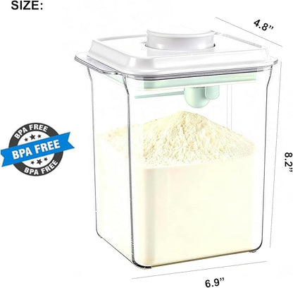 Formula Container for Baby Formula Dispenser with Scraper and Scoop One Button Handy 1000g Milk Powder Container BPA-Free Airtight Formula Storage Containers 2300ml