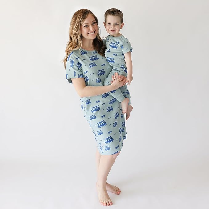 PARADE Organic Signature Print '2-Way' Zip Romper - Short Sleeve