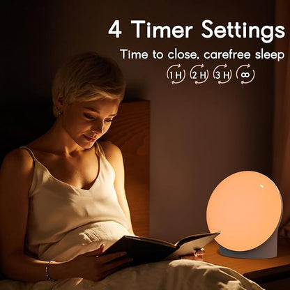 BrownNoise Electric Night Light for Baby 12 Colors Reading Lights for Indoor Use and 10 Adjustable Brightness for Baby Adult Kids