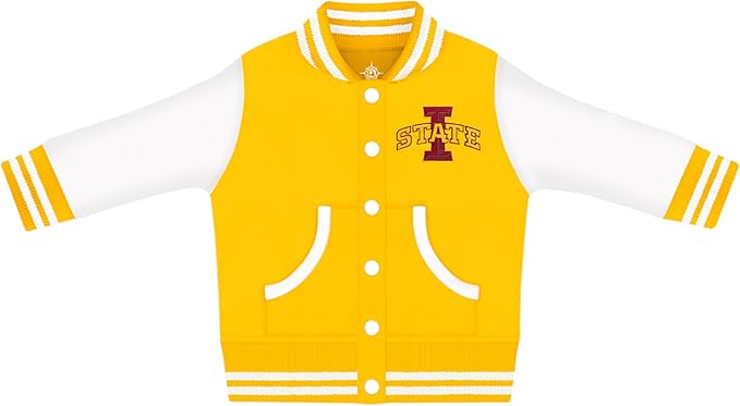 Creative Knitwear College Baby Varsity Jacket Lightweight - Team Logo, Multiple Colors, Unisex, (0 Months - 4T)