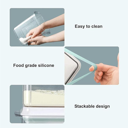 Formula Dispenser Container with Scraper and Scoop 730g Milk Powder BPA-Free Airtight Formula Storage Container 1700ml - Non-Slip Design