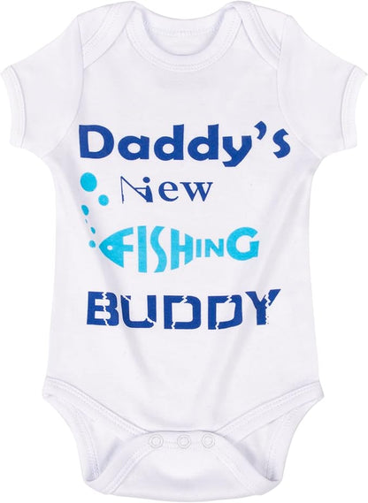 Cnins Funny Baby Bodysuit & Daddy Matching Cotton Outfit for Wild One 1st Birthday, Unisex Newborn Infant Clothes 0-24M