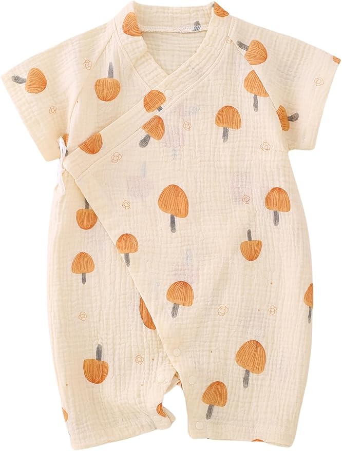 BINIDUCKLING Baby Kimono Robes Cotton Muslin Outfit Clothes Newborn - 24 Months