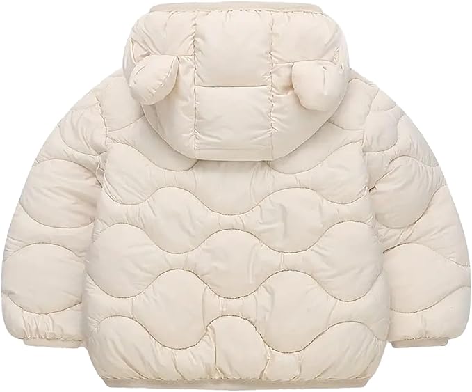 Toddler Winter Coats Puffer Padded Jacket Baby Boys Girls Bear Hoods Down Jacket Light Weight Infant Outerwear