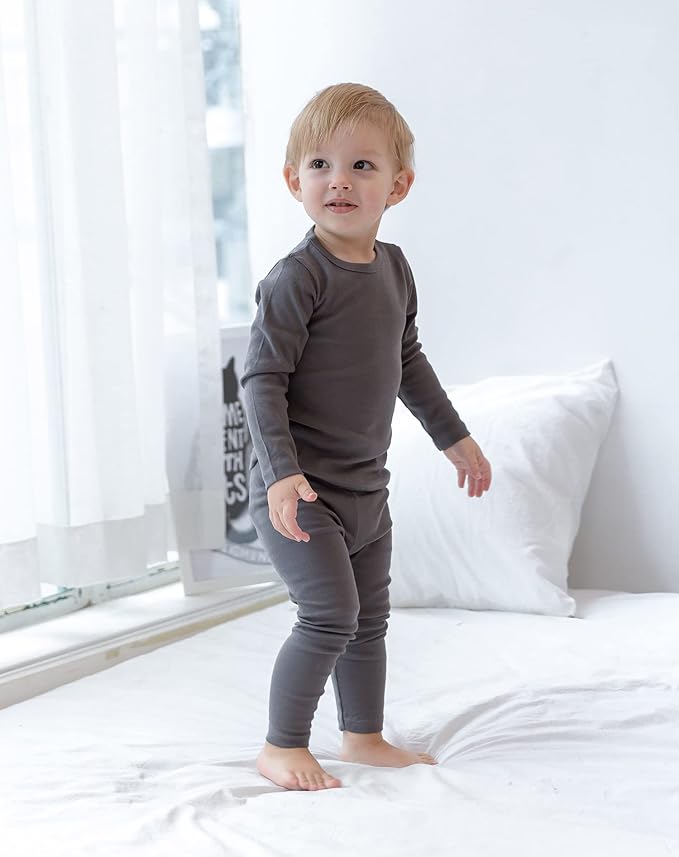 AVAUMA Baby Boys Girls Pajama Set Kids Toddler Snug fit Basic Cotton Sleepwear pjs for Daily