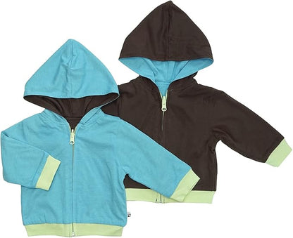 Babysoy Baby & Tot Unisex Reversible Zipper Hoodie Jacket