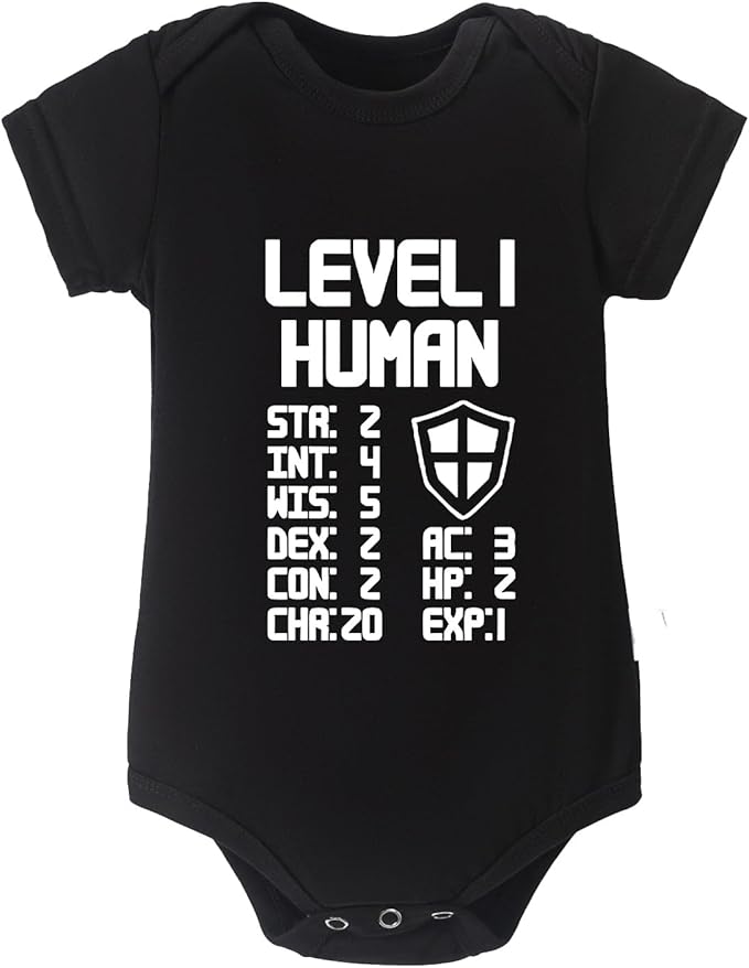 Level 1 Adorable Baby Romper 100% Soft Cotton Onesie Bodysuit for Newborns & Infants