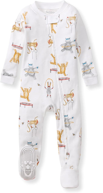 Burt's Bees Baby baby-boys Sleeper Pjs, 100% Organic Cotton, One-piece Footie, Zip Up Jumpsuit, Snug Fit Pajamas