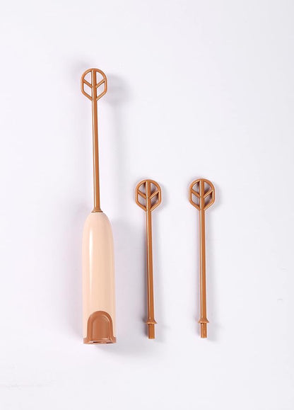 Handheld Electric Baby Formula Mixer,Handheld Drink Mixer (Brown)