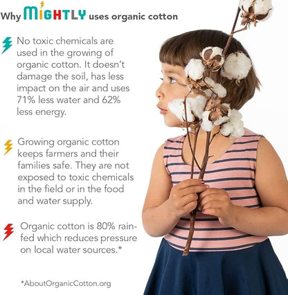 Mightly Girls Fair Trade Organic Cotton Long Sleeve Ribbed Scoop Neck Tee