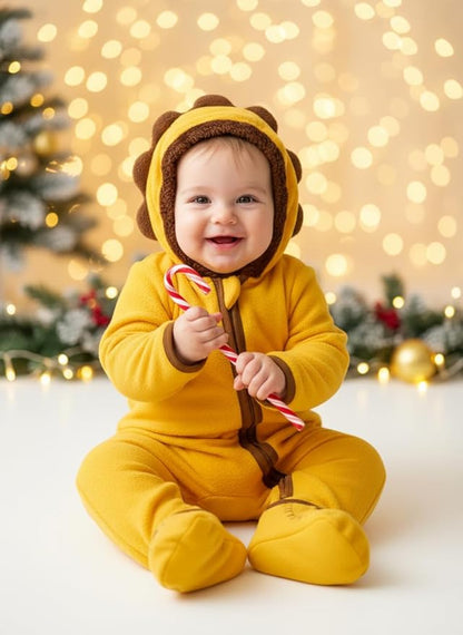 PATPAT Fleece Hooded Footed Clothes, Soft Warm Footie Covers, Car Seat Friendly, Easy Zip,Cute Romper Newborn Infant Jumpsuit