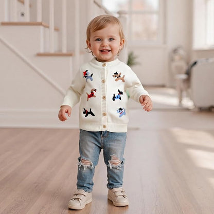 Baby Girl Cardigan Sweater Long Sleeve Button Up Knit Sweatshirt Jacket Toddler Baby Girl Fall Outfits