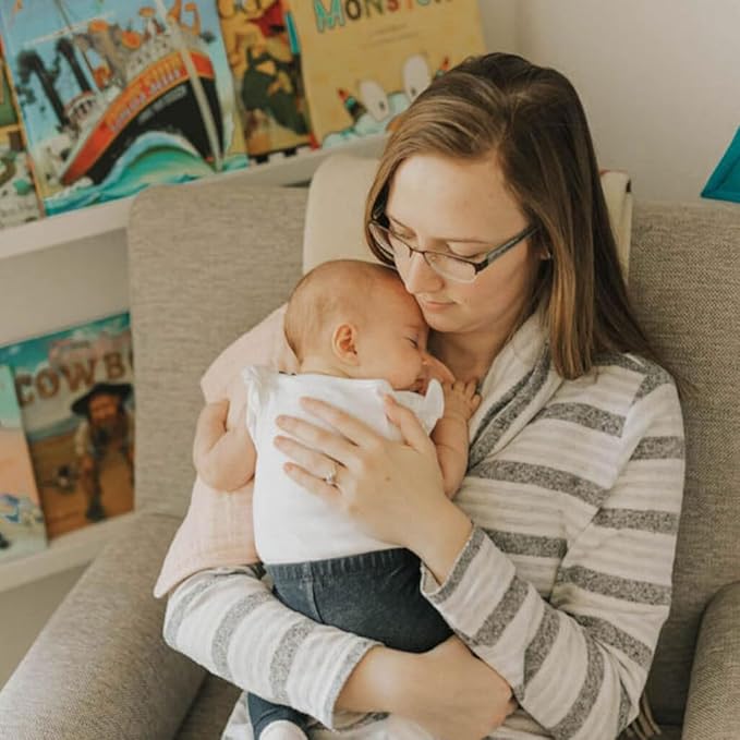 Little Unicorn Cotton Muslin Burp Cloth - Light Pink