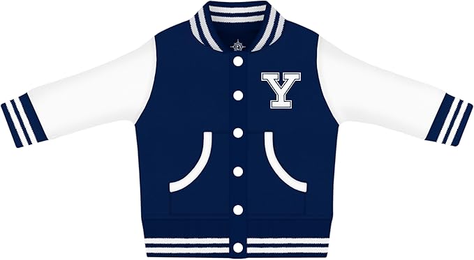 Creative Knitwear College Baby Varsity Jacket Lightweight - Team Logo, Multiple Colors, Unisex, (0 Months - 4T)