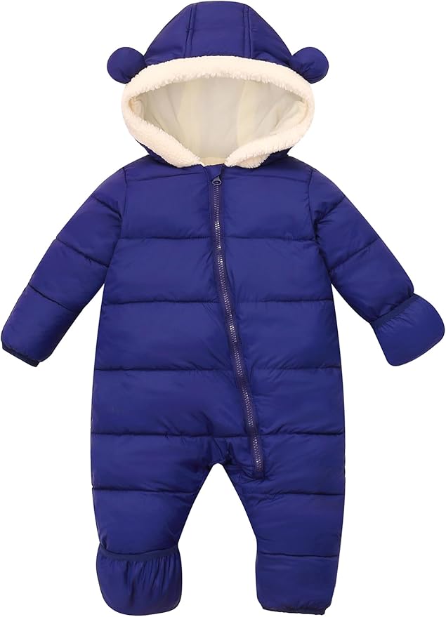 BFUSTYLE Baby Snowsuit 0-24 Months Winter Clothes Infant Boy Girl Puffer Jacket Newborn One Piece Coat with Hooded