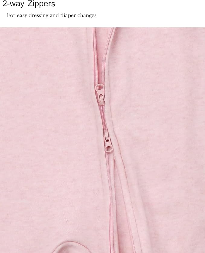 Aablexema Baby Footie Pajamas with Mittens - 3Pcs Infant Footed Sleeper Cotton Sleepwear Outfits