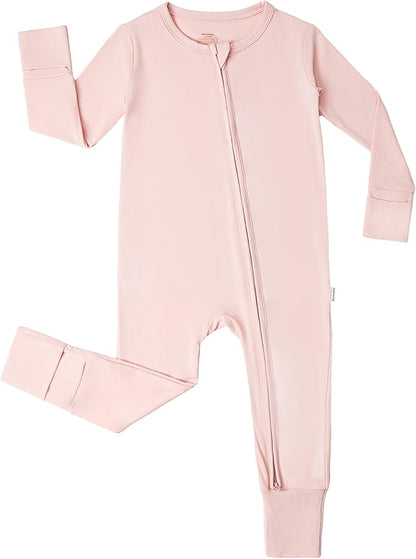 Baby Zippered Rompers Newborn Pajamas Sleepers Long Sleeve Jumpsuits Infant Zipper Romper-Viscose from Bamboo